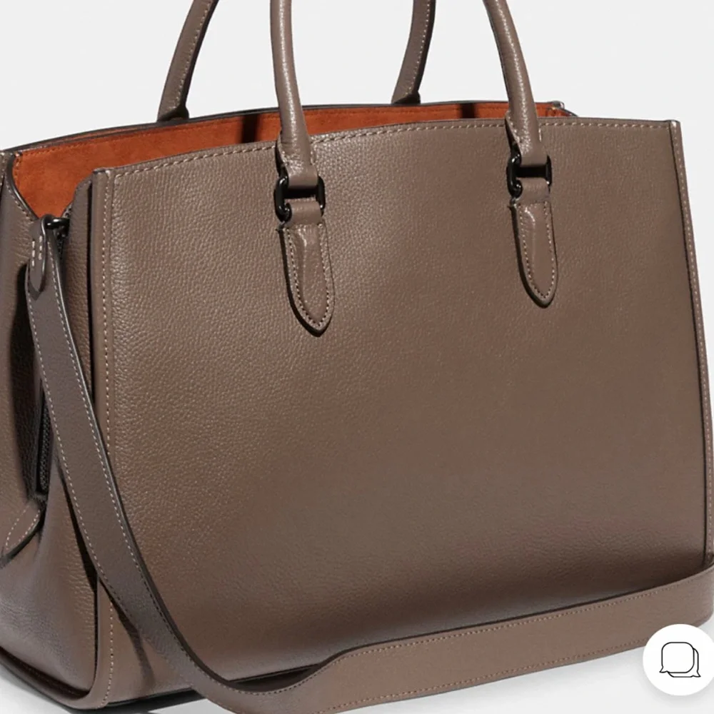 ⭐️SOLD⭐️ Coach Brooke Carryall In Pewter/Stone pebble leather - Picture 2 of 11